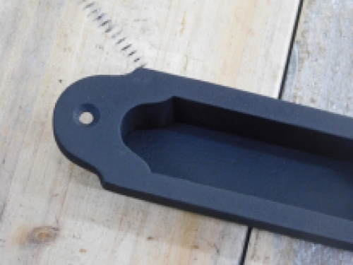 Matte black shell - handle for sliding door, bowl handle