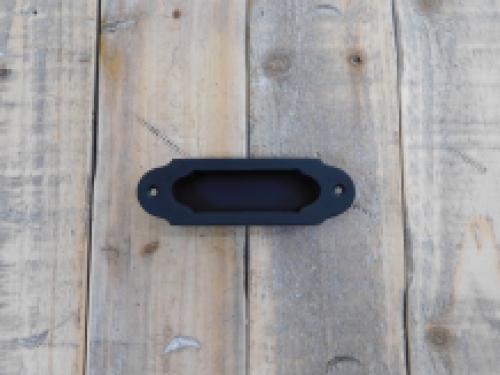 Matte black shell - handle for sliding door, bowl handle