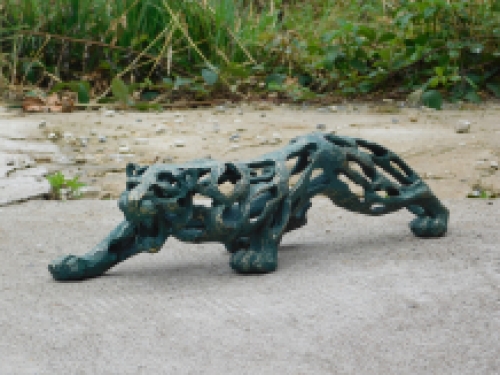 Beeld panter - kunstwerk van polystone