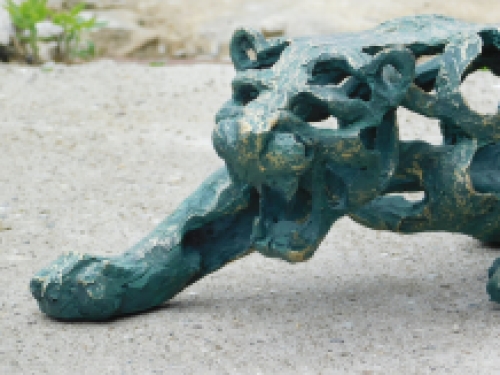 Beeld panter - kunstwerk van polystone