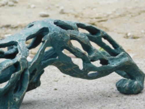 Beeld panter - kunstwerk van polystone