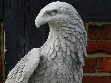 Eagle on Tree Stump - 105 cm - Stone