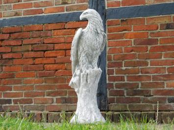 Eagle on Tree Stump - 105 cm - Stone