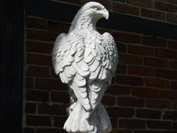 Eagle on Tree Stump - 105 cm - Stone