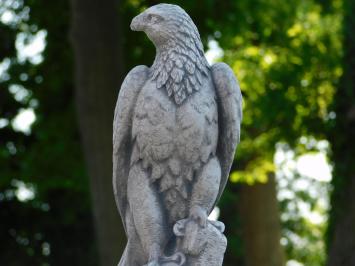 Eagle on Round Pedestal - 83 cm - Stone