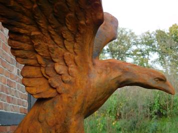 Large Eagle on Pedestal - XXL - Full Stone in Oxide