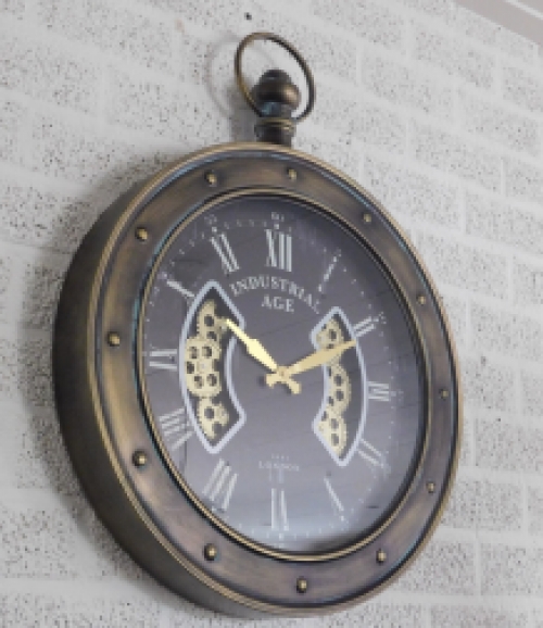 Wall clock ''Industrial Age'' pocket watch model