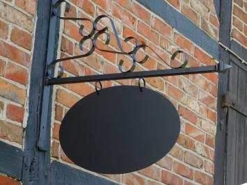 Uithangbord Zwart - 75 cm - Ovaal - IJzer