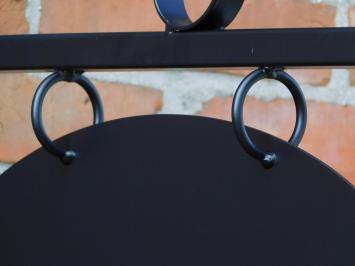 Uithangbord Zwart - 75 cm - Ovaal - IJzer