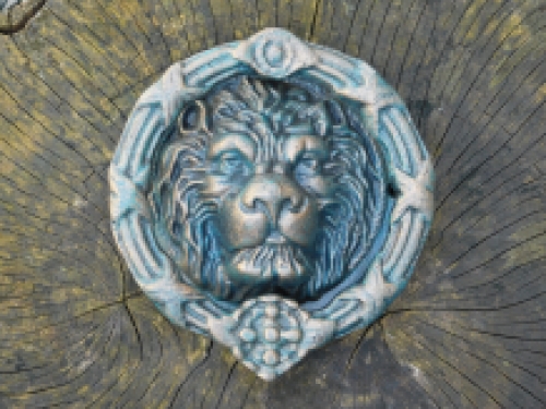 Door knocker Lion's head large, cast iron brass look, beautiful design!!!