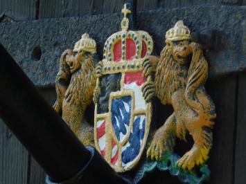 Fahnenständer mit königlichem Logo – Gusseisen mit Pulverbeschichtung