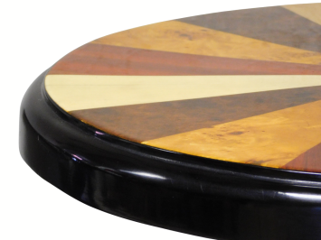 Antiker Art-Déco-Beistelltisch – Handgefertigt – Ø 60 cm – 75 cm hoch