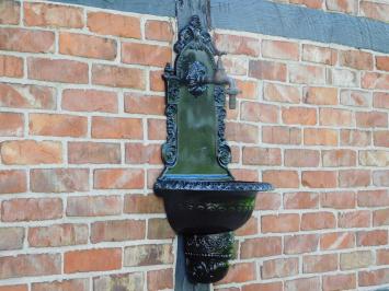 Antiker restaurierter Wandbrunnen - Schwarz - Alu - Detailliert