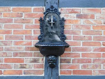 Antique Restored Wall Fountain - Black - Alu - Detailed, only one!!