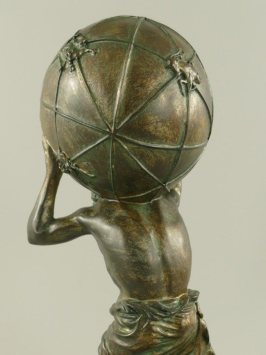 Atlas-Statue – 42 cm – Polystone – Dekorative Statue