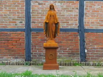 Statue of Mary on pedestal - 180 cm - Cast iron