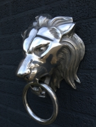 Hefty aluminum impression full lion head, door knocker, towel holder, .... fantastic decoration