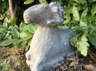 Statue of an indonesian full stone Ram, stone beaten handicrafts!!