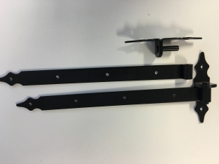 Set of 2 door straps and 2 clamps S - steel - 40 x 3.0