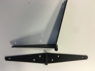 Pulverbeschichteter Stahl-Scharniersatz - schwarz