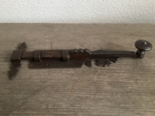 Schuifslot 40cm - klassiek - antiek ijzer