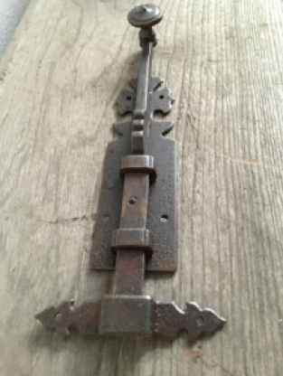 Schuifslot 40cm - klassiek - antiek ijzer