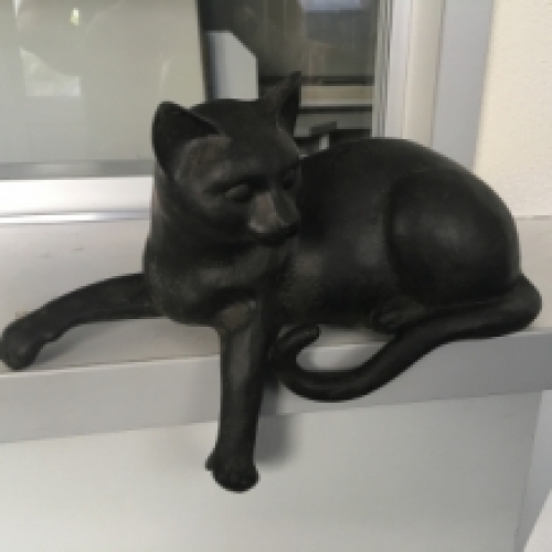 Katten sculptuur, Polystein, liggend.