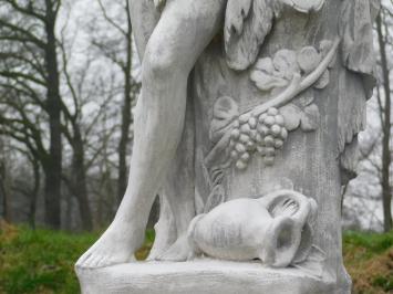 Garden Statue Dionysos/Bacchus on Pedestal - 200 cm - Stone