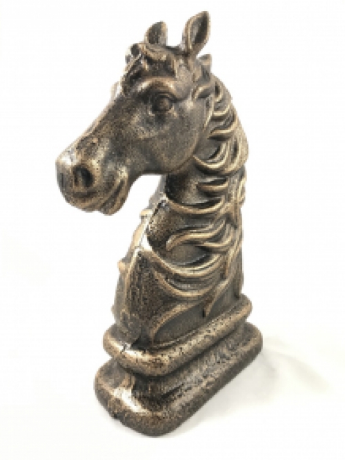 Beautiful statue of a horse, bronze look, made of cast iron