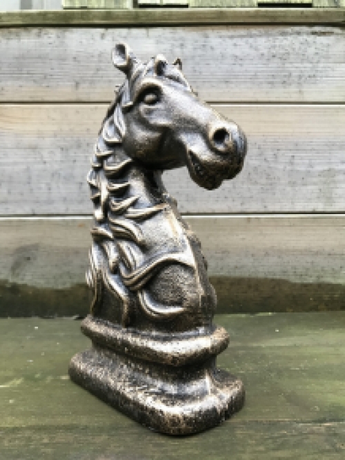 Beautiful statue of a horse, bronze look, made of cast iron