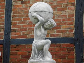 Statue Atlas mit Kugel - 105 cm - Stein