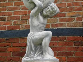 Statue Atlas mit Kugel - 105 cm - Stein