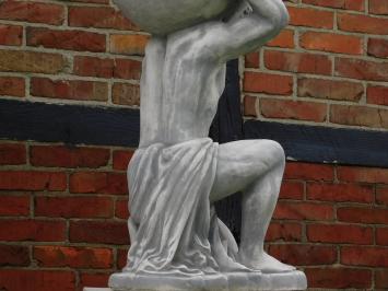 Statue Atlas mit Kugel - 105 cm - Stein