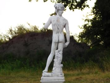 Statue David auf Sockel – 88 cm – Stein