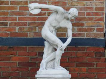 Discobolus on Base - 155 cm - Solid Stone