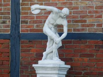 Discobolus on Base - 155 cm - Solid Stone