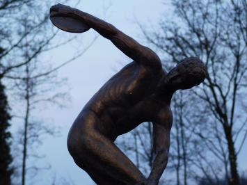 Skulptur Diskobolus – 53 cm – bronzefarben – Polystone