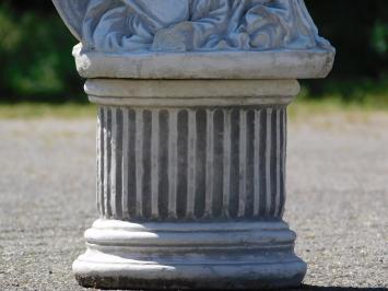 Beeld Engel op Ronde Sokkel - 73 cm - Steen