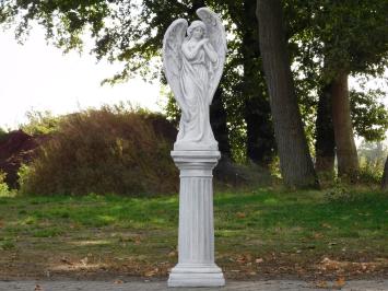 Groot Engelbeeld op Sokkel - 150 cm - Steen