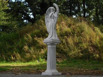 Groot Engelbeeld op Sokkel - 150 cm - Steen