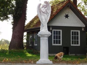 Groot Engelbeeld op Sokkel - 150 cm - Steen
