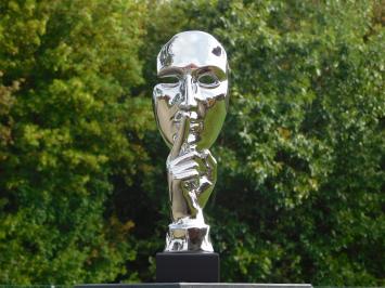 Ceramic ''Whisperer'' Statue - Chrome Finish