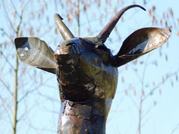 Ziegenstatue – 107 x 80 cm – Handgefertigt aus Metall