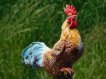 Statue Rooster in Colour - Cast iron