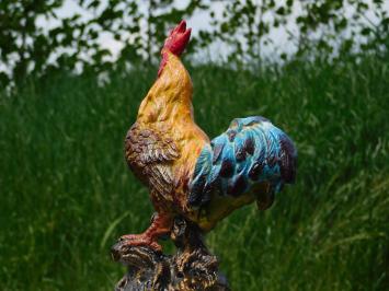 Statue Rooster in Colour - Cast iron