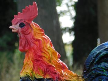 Rooster Statue XL - 65 cm - Polystone in Colour