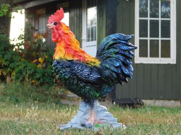 Rooster Statue XL - 65 cm - Polystone in Colour