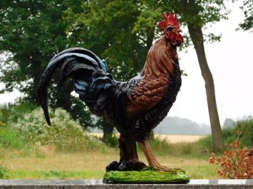 Decorative Rooster – 50 x 45 cm – Black and Brown – Polystone