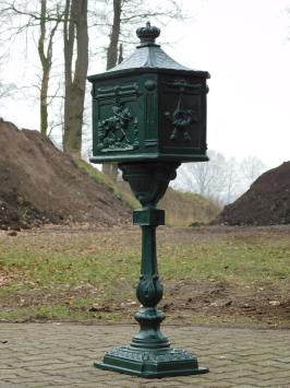 Standing Letterbox - 120 cm - Cast Iron - Green