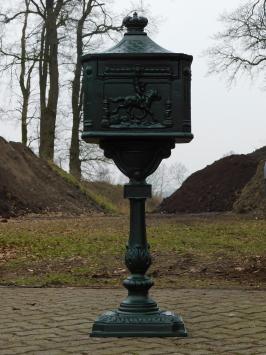 Standing Letterbox - 120 cm - Cast Iron - Green